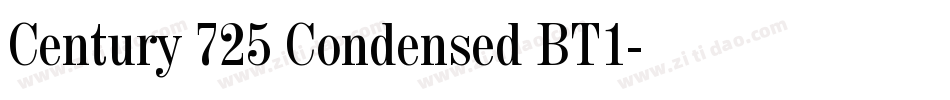 Century 725 Condensed BT1字体转换